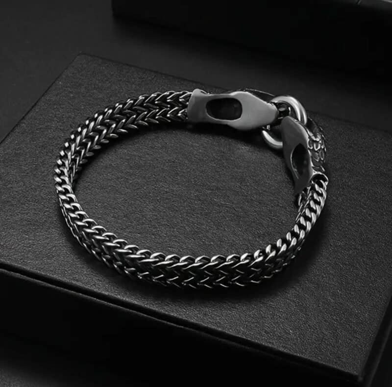 Double Snake Head Men's Bracelet - Image 2